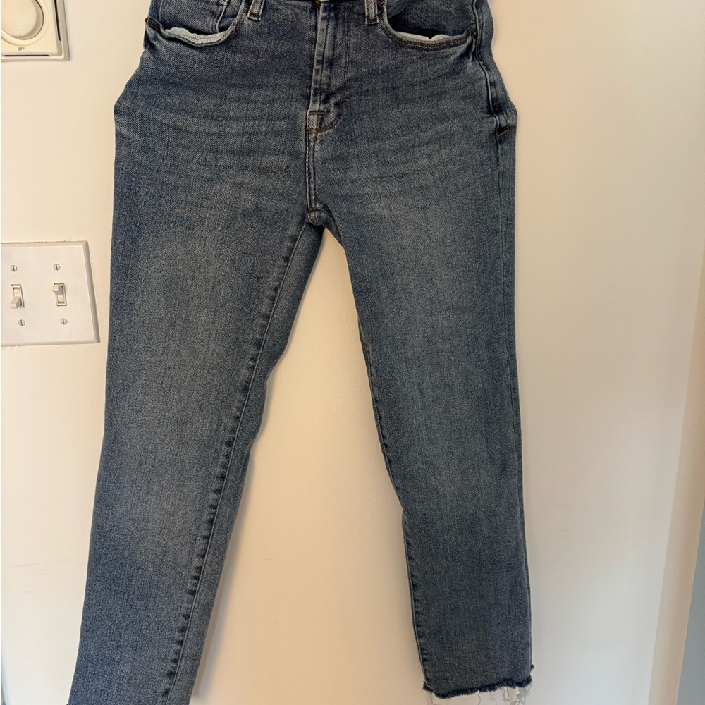 Kensie Blue Denim Jeans with Classic Diagonal Weave